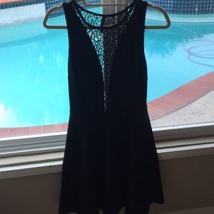 Black lace, skater style dress!